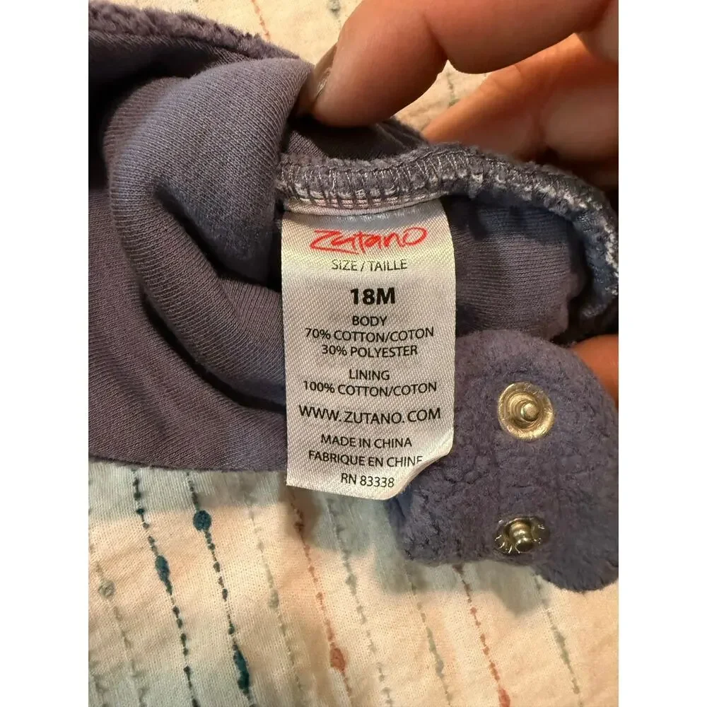 Zutano Baby Booties Blue Size 18 Months